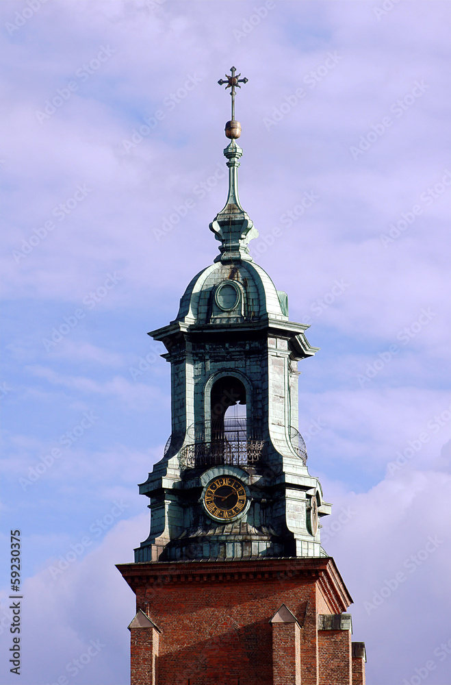 The towers of the Basilica Archdiocese of Gniezno.