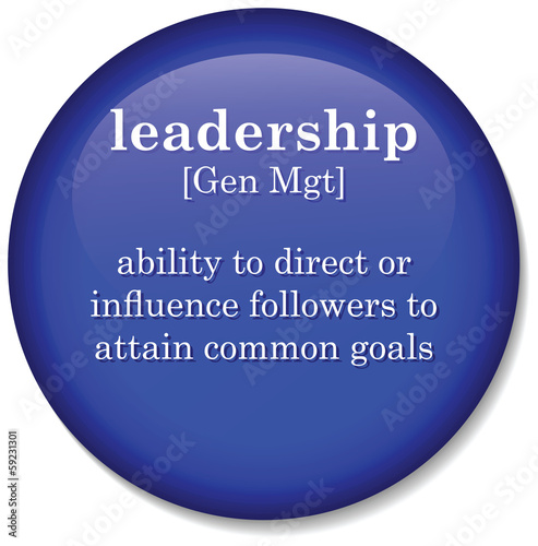 dictionary definition of the term leadership