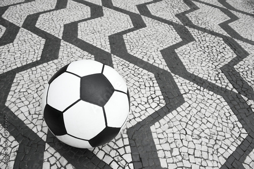 Football Soccer Ball Sao Paulo Brazil Sidewalk