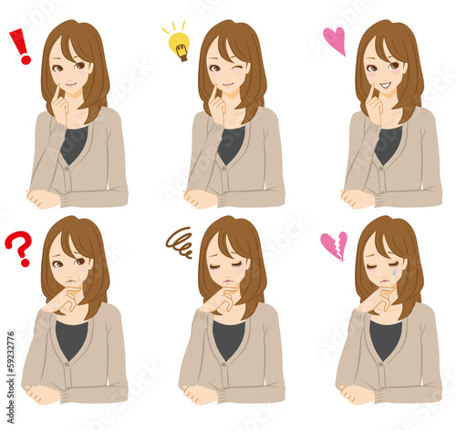 女性　表情