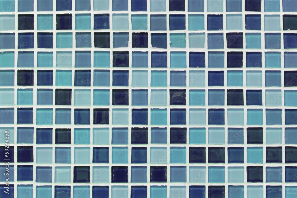 pattern of blue ceramic wall