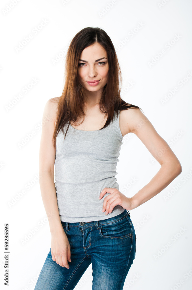 Obraz premium portrait of a young and beautiful woman