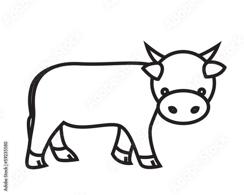 cow vector isolated on white background