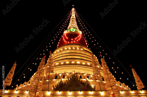 Pagoda at night  the light beautifully