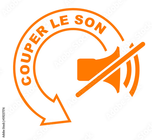 couper le son flèche orange