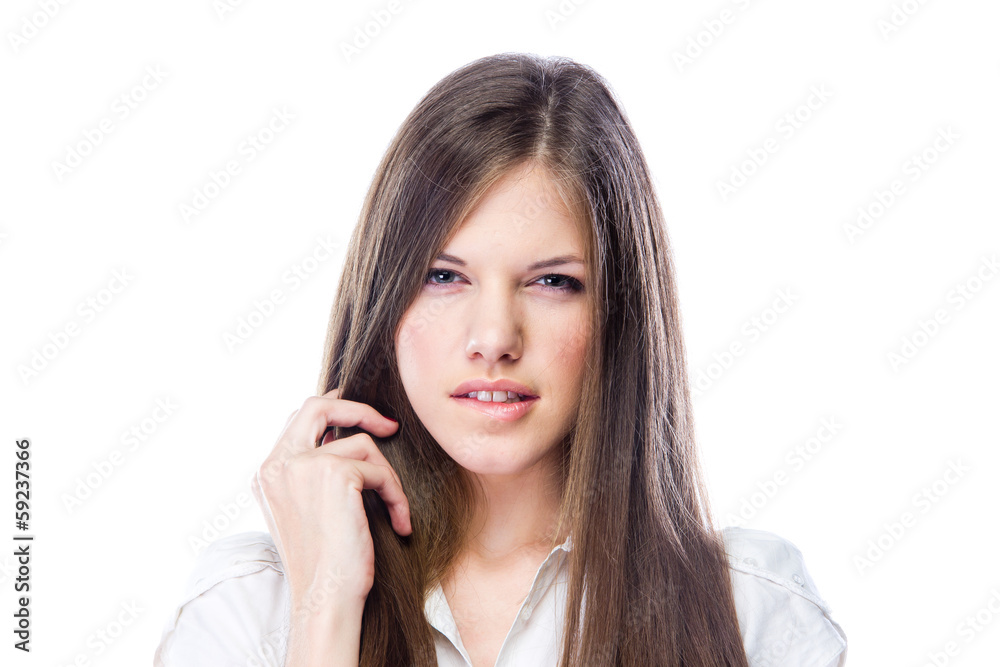 portrait of a young and beautiful woman portrait of a young and beautiful woman