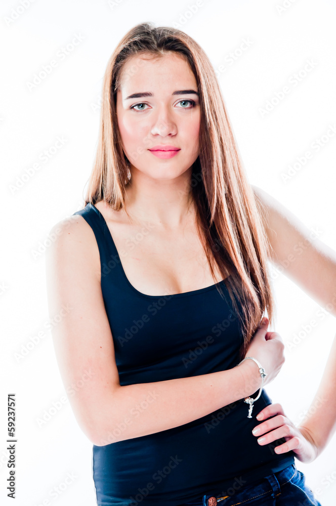 portrait of a young and beautiful woman portrait of a young and beautiful woman