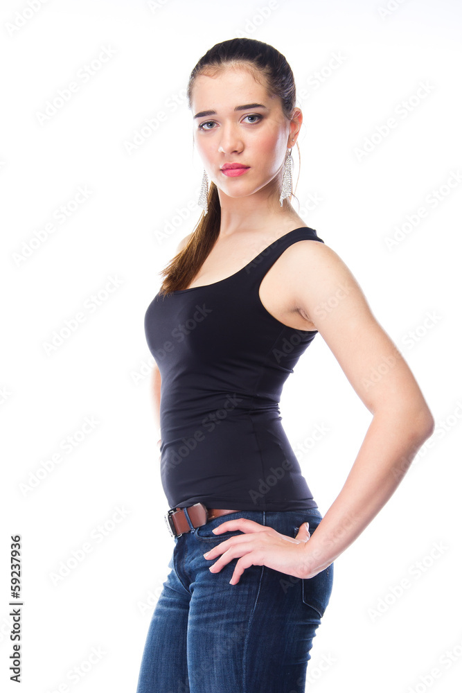 portrait of a young and beautiful woman portrait of a young and beautiful woman