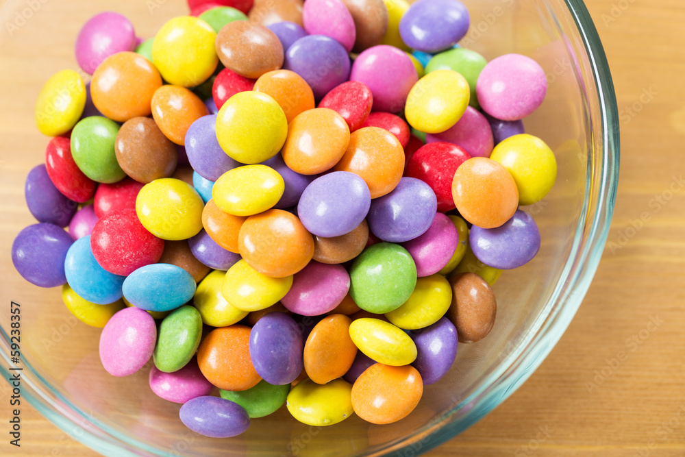 Colorful candy in bowl Colorful candy in bowl