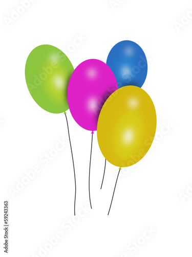 ballons multicolores