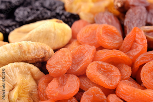 Various dried fruits  close-up