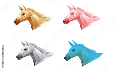 Stylish horse head illustration