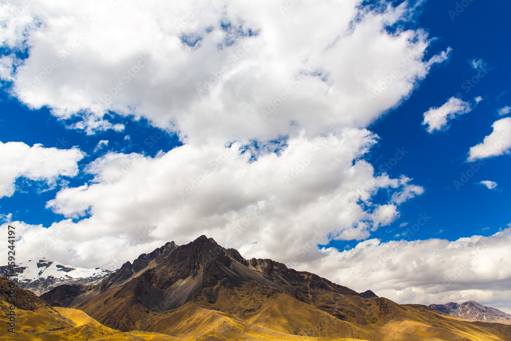The Andes, Road Cusco- Puno, Peru,South America.