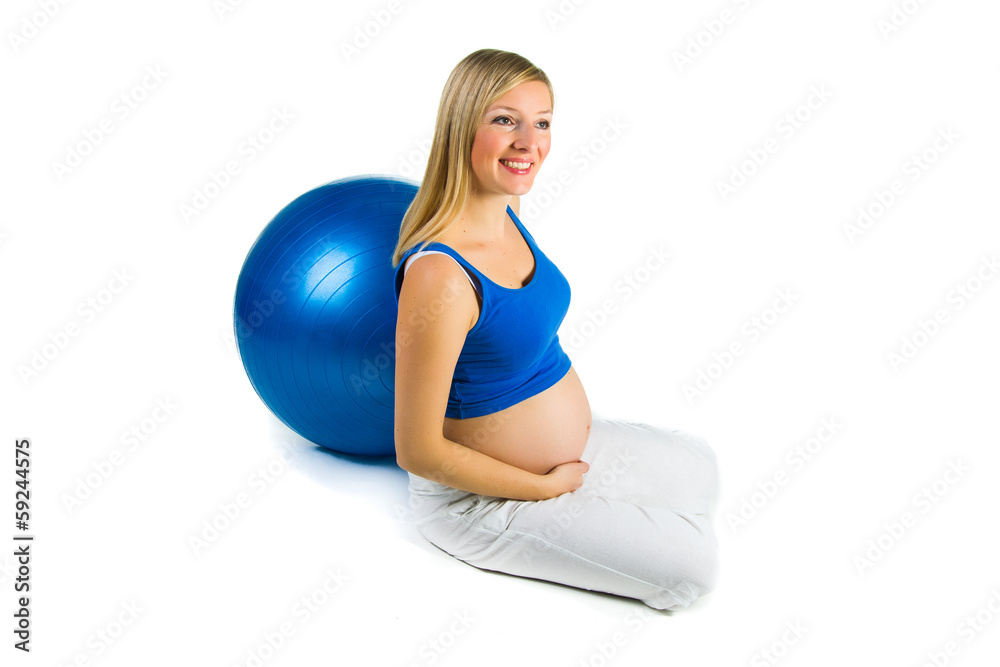Pregnant woman isolated on white Pregnant woman isolated on white