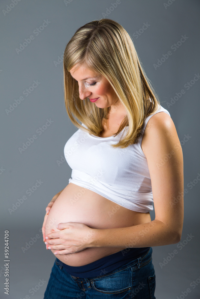 Pregnant woman isolated on white Pregnant woman isolated on white
