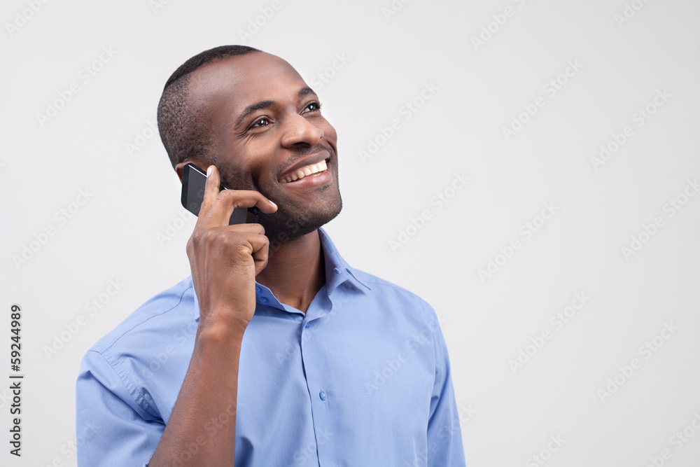 Man on the phone. Man on the phone.