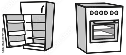 Picto refrigerateur cuisinière