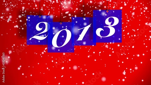 Happy New Year 2014 snow