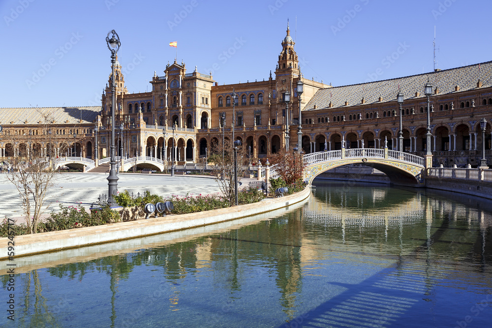 Plaza de Espana - Spanish Square in Seville, Spain