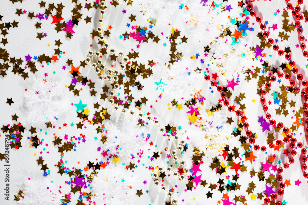 Colorful star shaped confetti