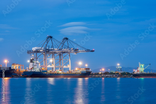 Industrial shipping port © sorapop