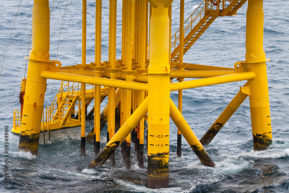 Oil and Gas Producing Slots at Offshore Platform Oil and Gas Producing Slots at Offshore Platform