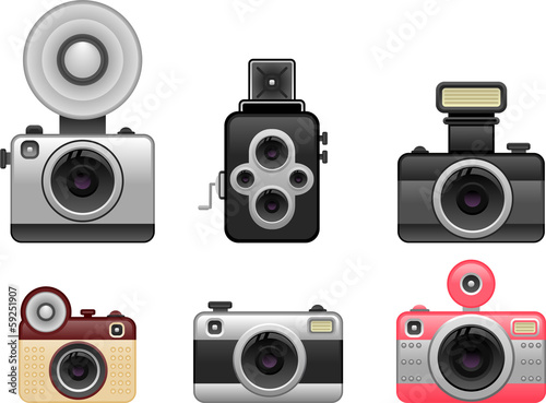 vintage cameras set 1