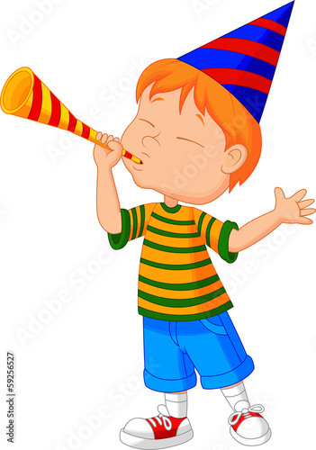 Little boy with trumpet