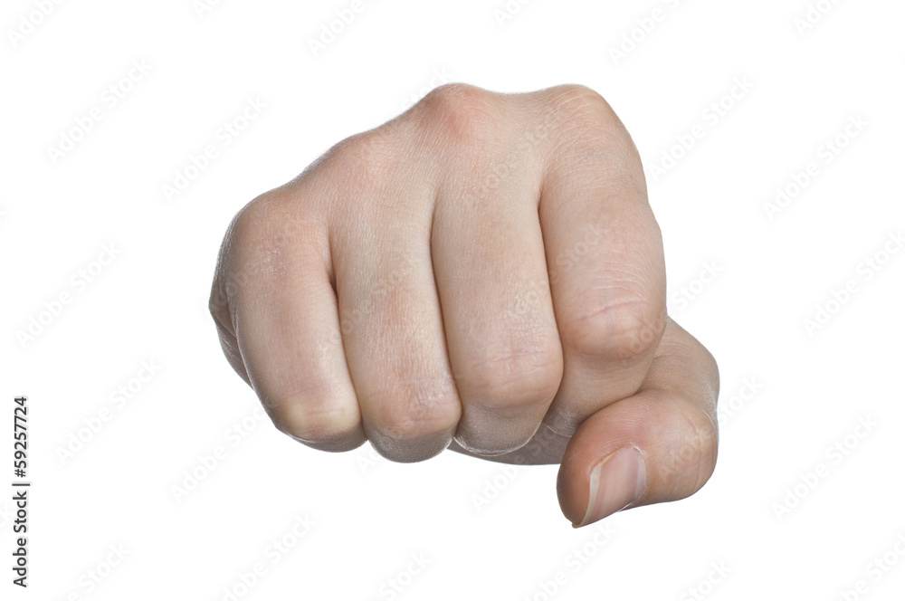 punch fist isolated on a white background punch fist isolated on a white background