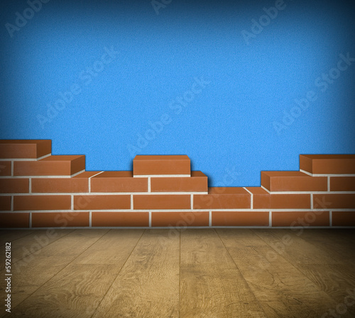 Room with partially built b...