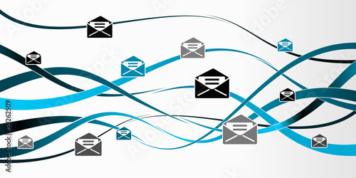 Abstract mail background illustration