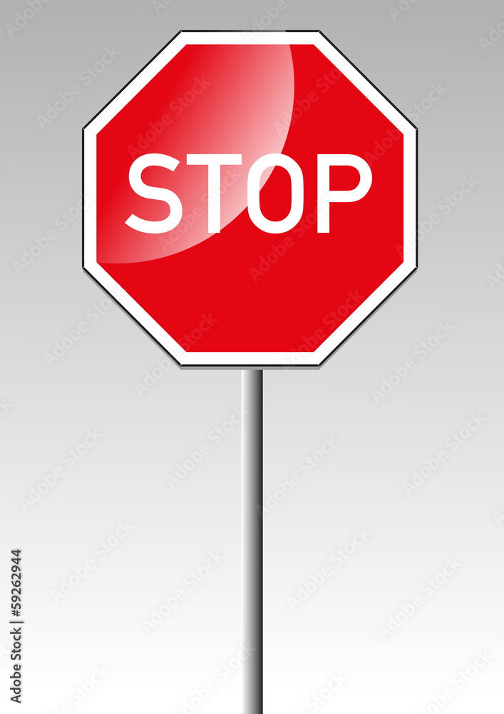 Stopschild Stop Stopp Verkehrsschild Verkehrszeichen Stock Vector | Adobe  Stock
