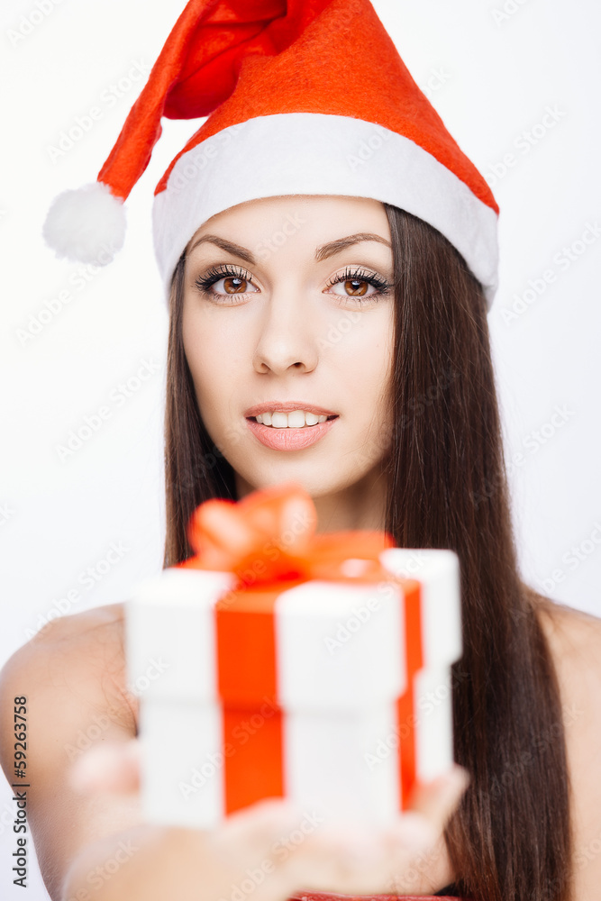 Fototapeta premium Gorgeous santa girl