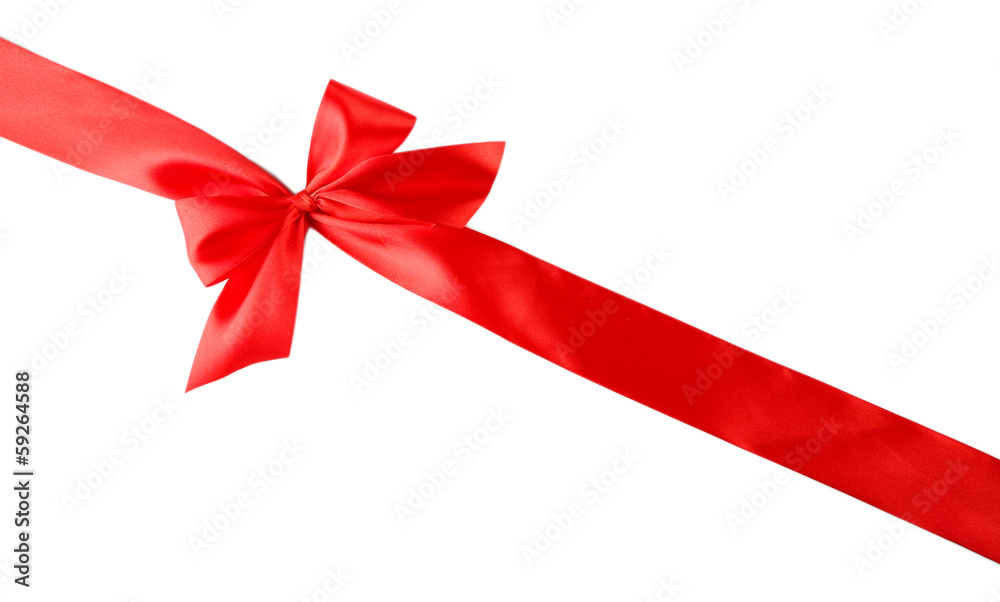 Color gift satin ribbon bow, isolated on white Color gift satin ribbon bow, isolated on white