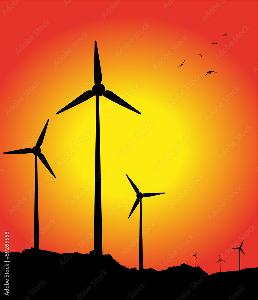 pale eoliche silhouette