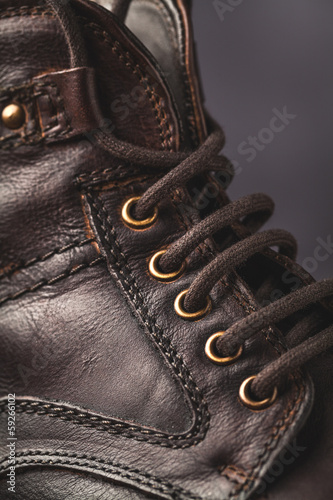 men's boot closeup