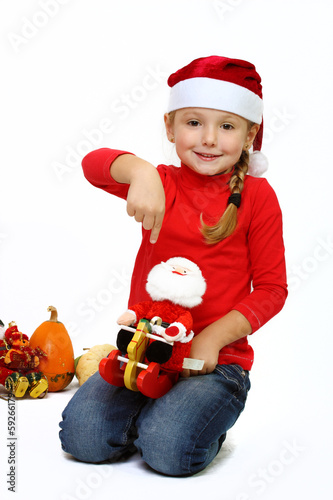 Slika na platnu Bambina che aspetta il Natale 3