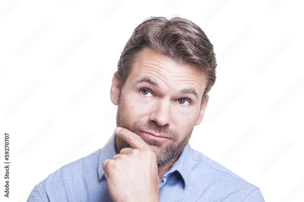 Pondering man Pondering man