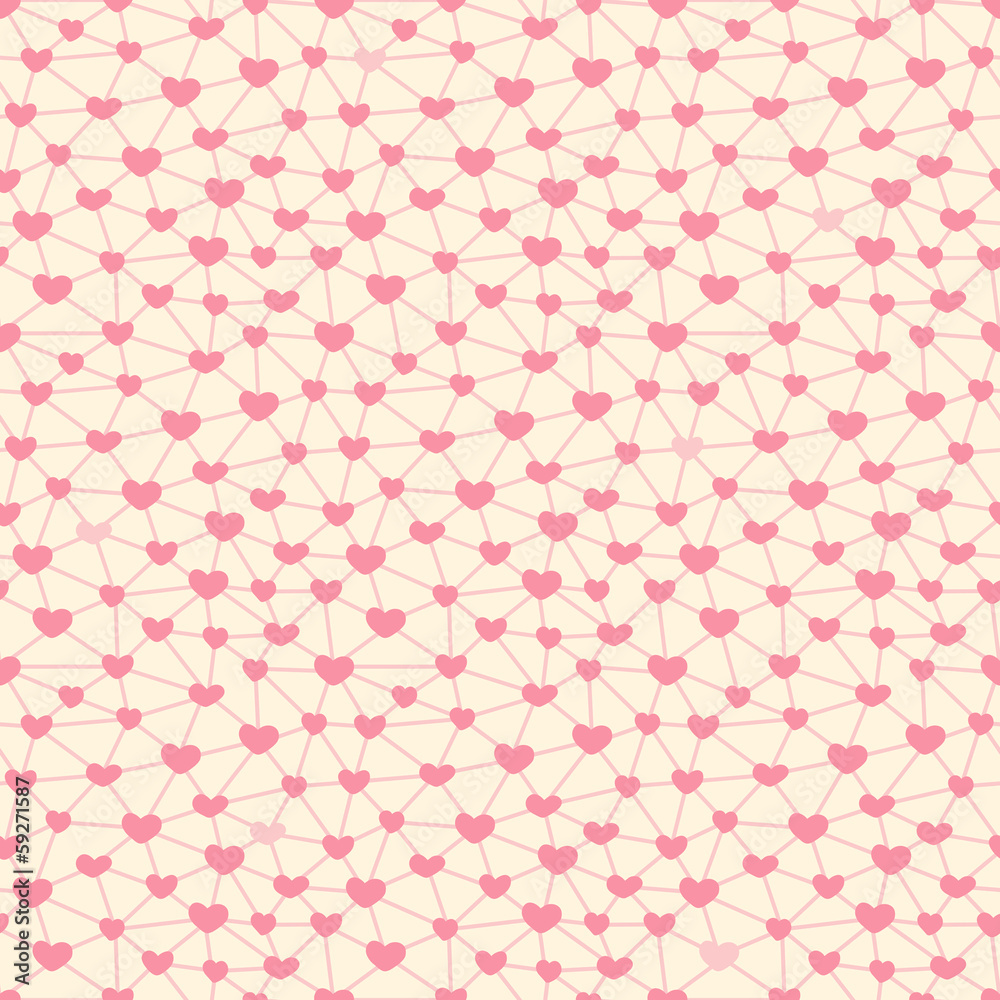 Seamless pattern with hearts linked together Seamless pattern with hearts linked together