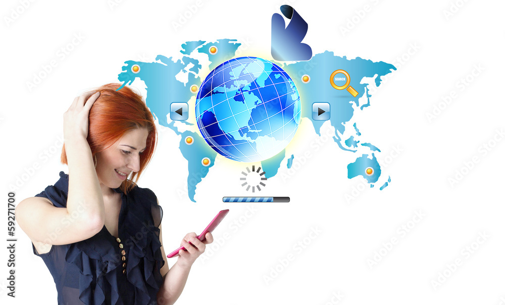 Fototapeta premium Internet mobile connect.Network concept