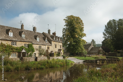 Stone houses in Lower Slaughter, Cotswolds, England