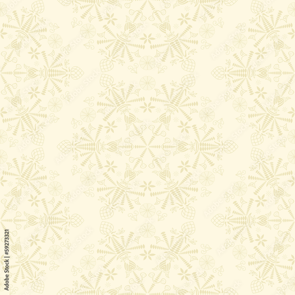 Pale Damask Seamless Pattern