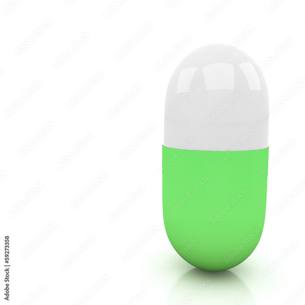 3d pill isolated on white 3d pill isolated on white