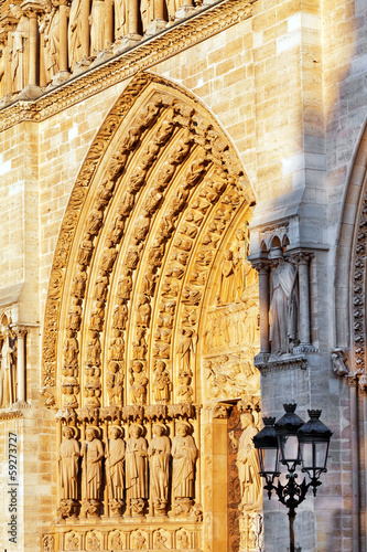 Details of Notre Dame de Paris Cathedral.France. #59273727