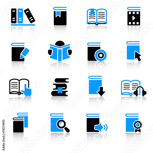 Book icons set
