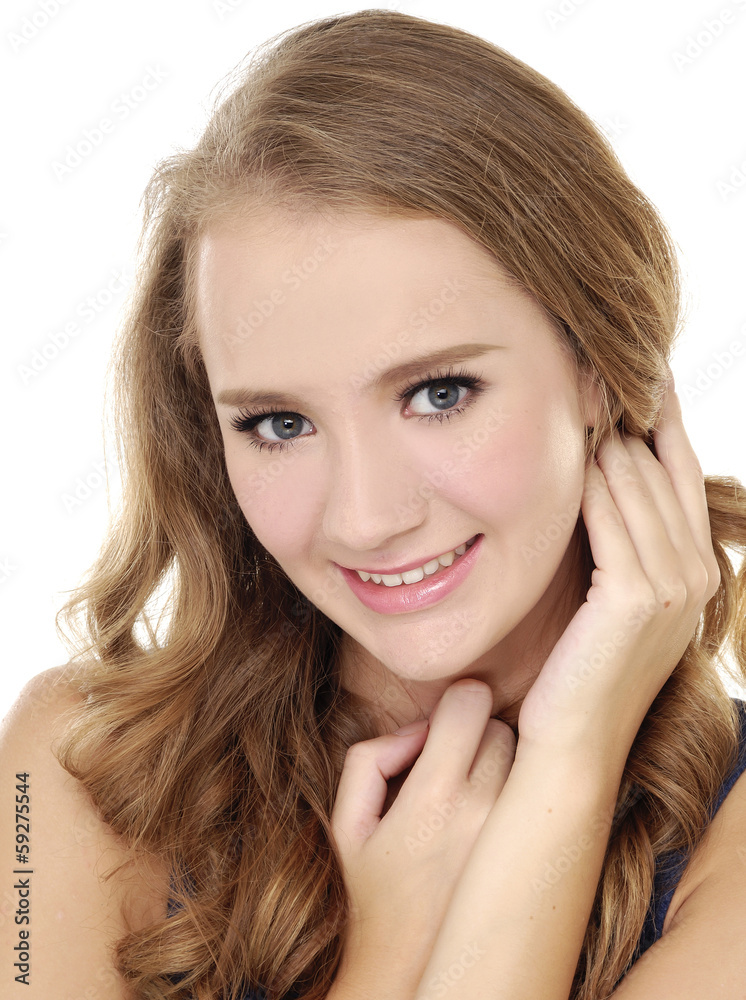 Beautiful brunette face-close up Beautiful brunette face-close up