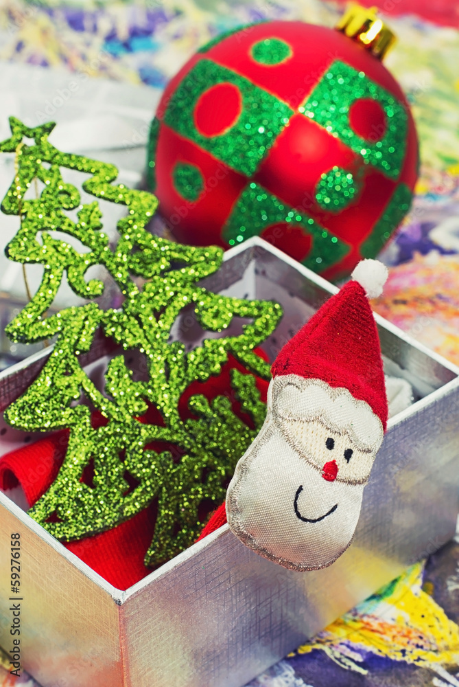 Obraz premium new year baubles and decorations