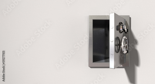 Empty Safe On Wall photo