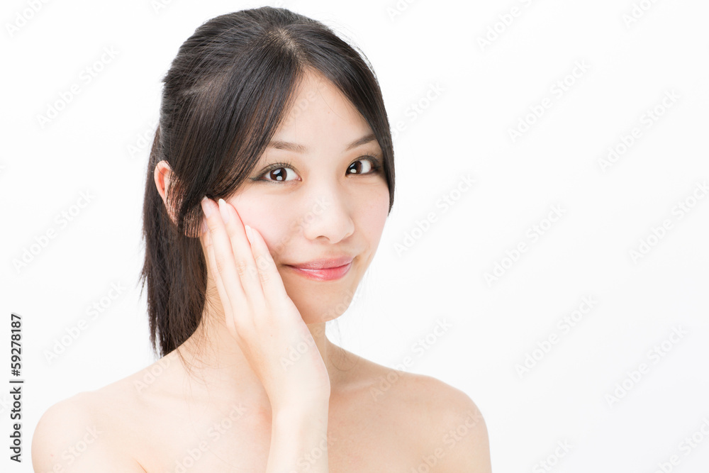 attractive asian woman beauty image on white background attractive asian woman beauty image on white background