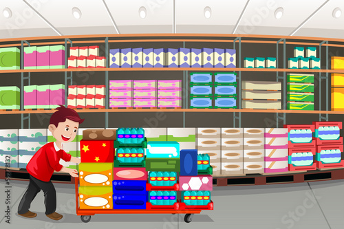 Man shopping